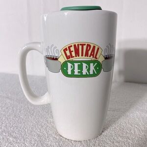 Modern Gourmet Foods White Ceramic Central Perk Friends Travel Mug